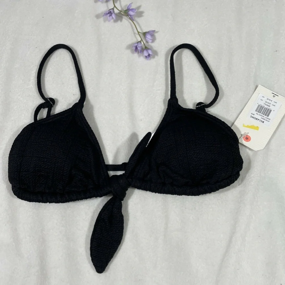 NWT Billabong [ Small ]‎ Sweet Sands Triangle Bikini Top in Black